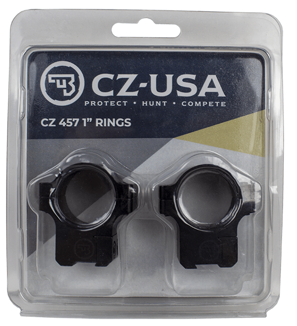 CZ Cz 457 1" Aluminum Scope Rings - 11mm Dovet Matte Black Optics Accessories