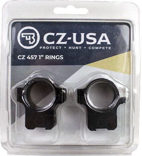 CZ Cz 457 1" Aluminum Scope Rings - 11mm Dovet Matte Black Optics Accessories