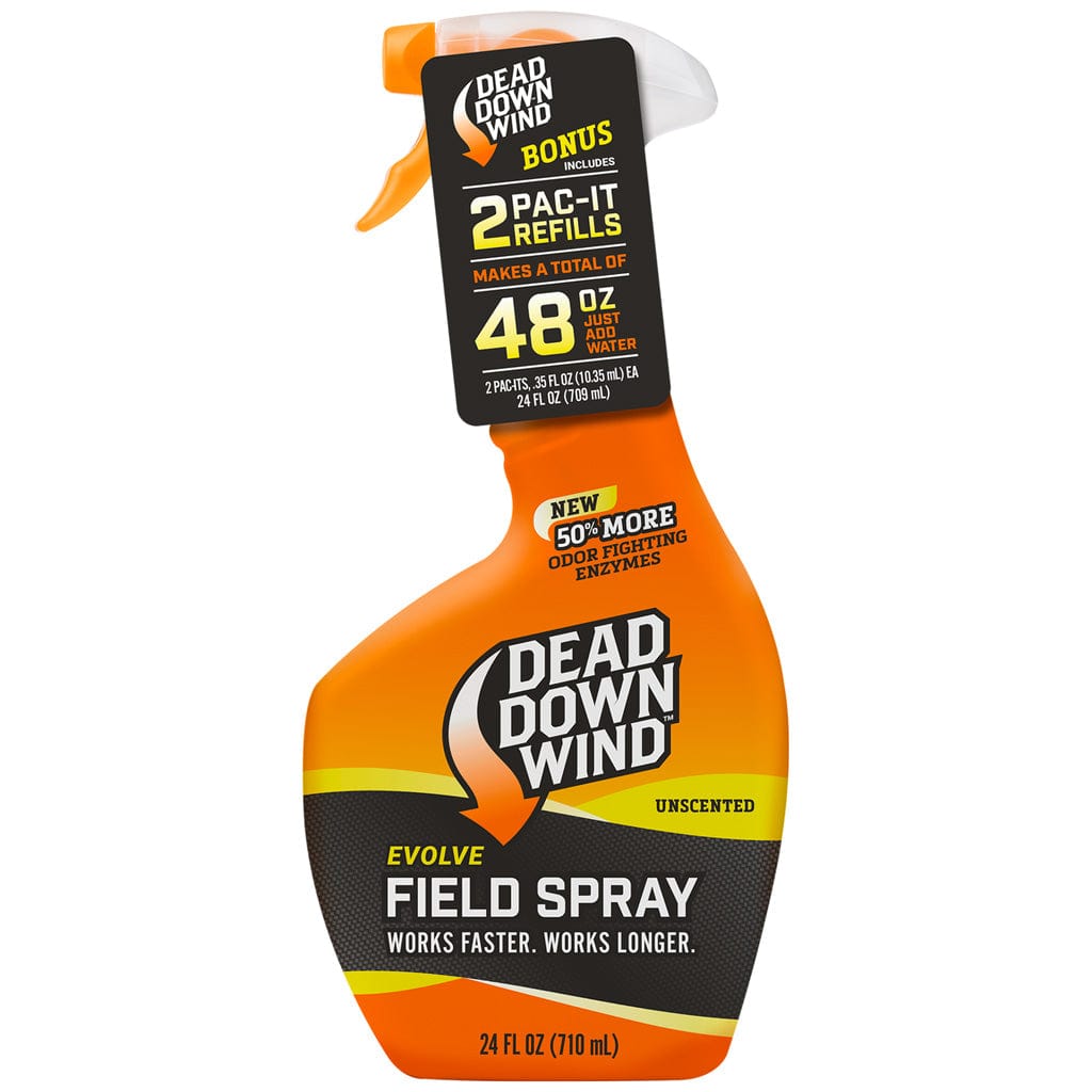 Dead Down Wind Dead Down Wind Field Spray Combo 24 Oz. Plus 2-12 Oz. Pac-its (48 Oz.) Scent Elimination and Lures