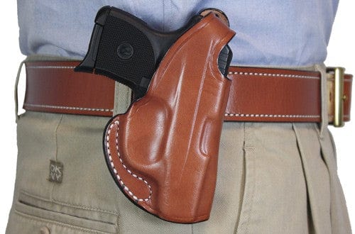 DeSantis Gunhide Desantis Maverick Holster Rh - Owb Leather S&w B-guard 380 Tn Tan Holsters