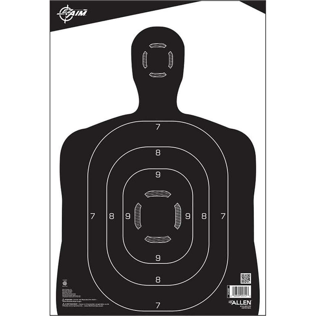Ezaim Ezaim Silhouette Paper Target Black 12x18 100 Pk. Shooting Gear and Acc