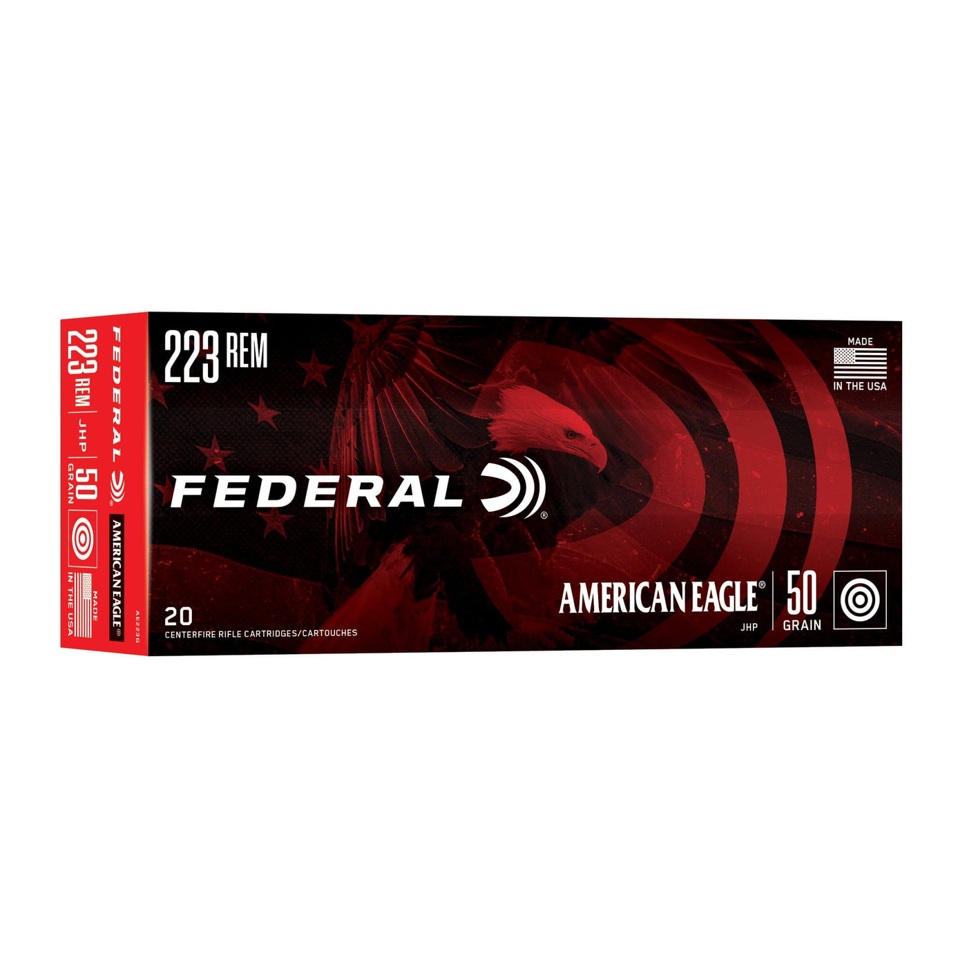 Federal Fed Am Eagle 223 Rem 50gr Jhp 20/500 Ammo