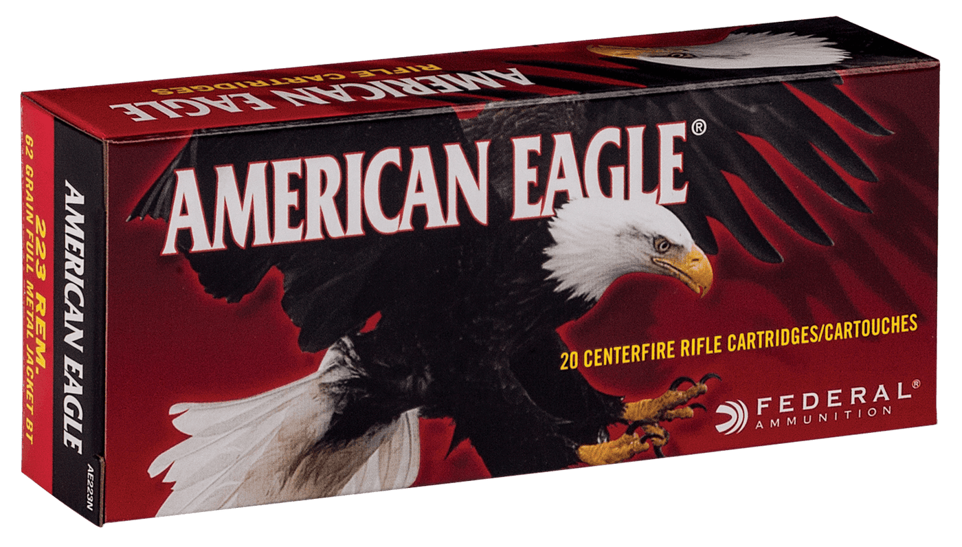 Federal Fed Am Eagle 223 Rem 62gr Fmj 20/500 Ammo