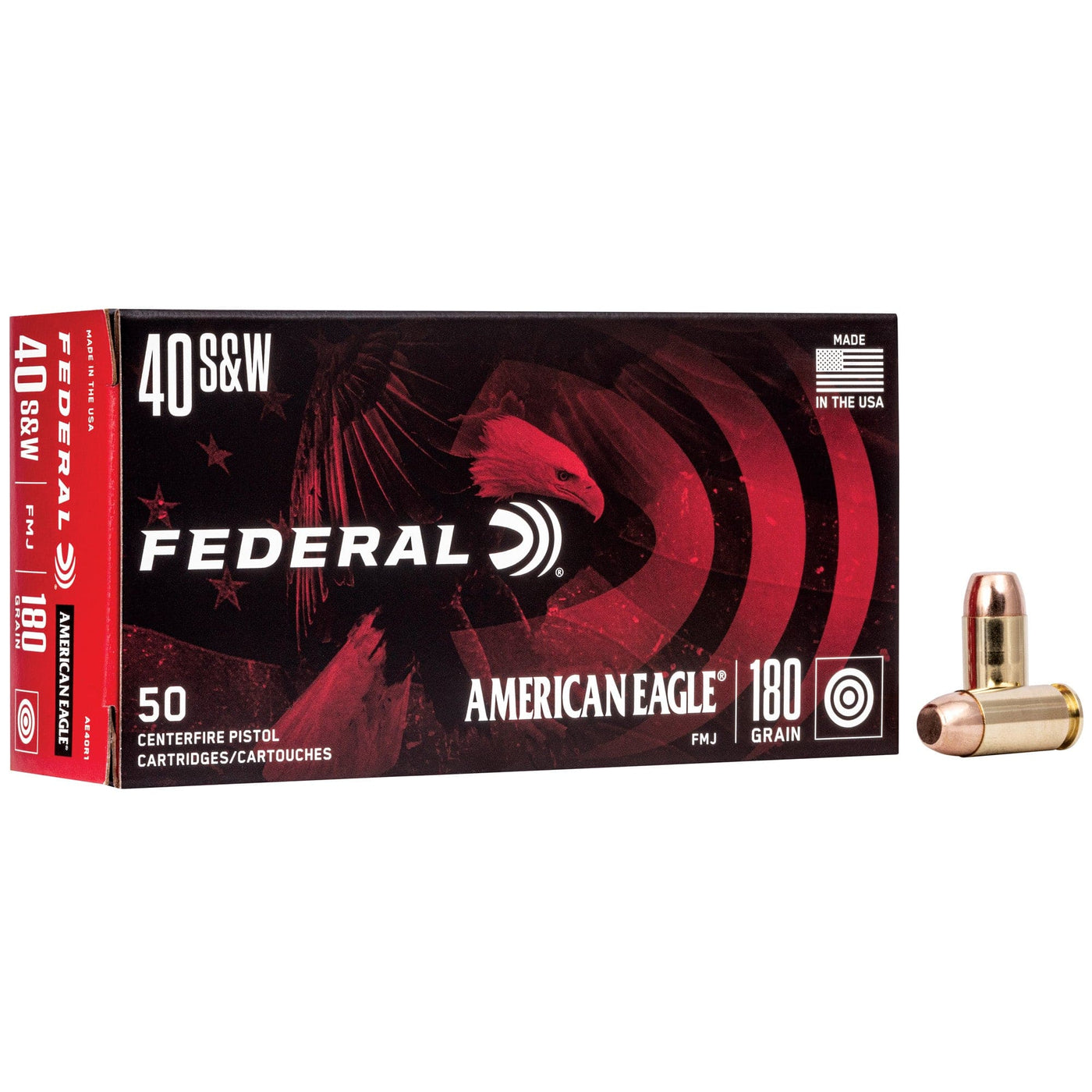 Federal Fed Am Eagle 40sw 180gr Fmj 50/1000 Ammunition