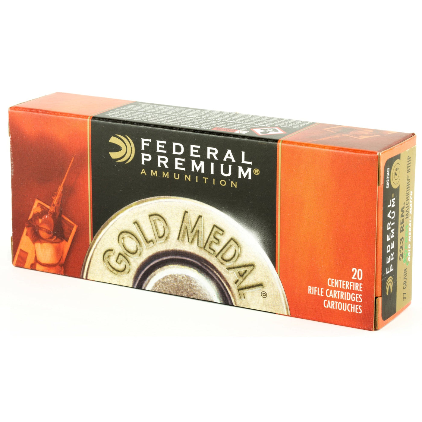 Federal Fed Gold Mdl 223rem 77gr Bthp 20/200 Ammunition