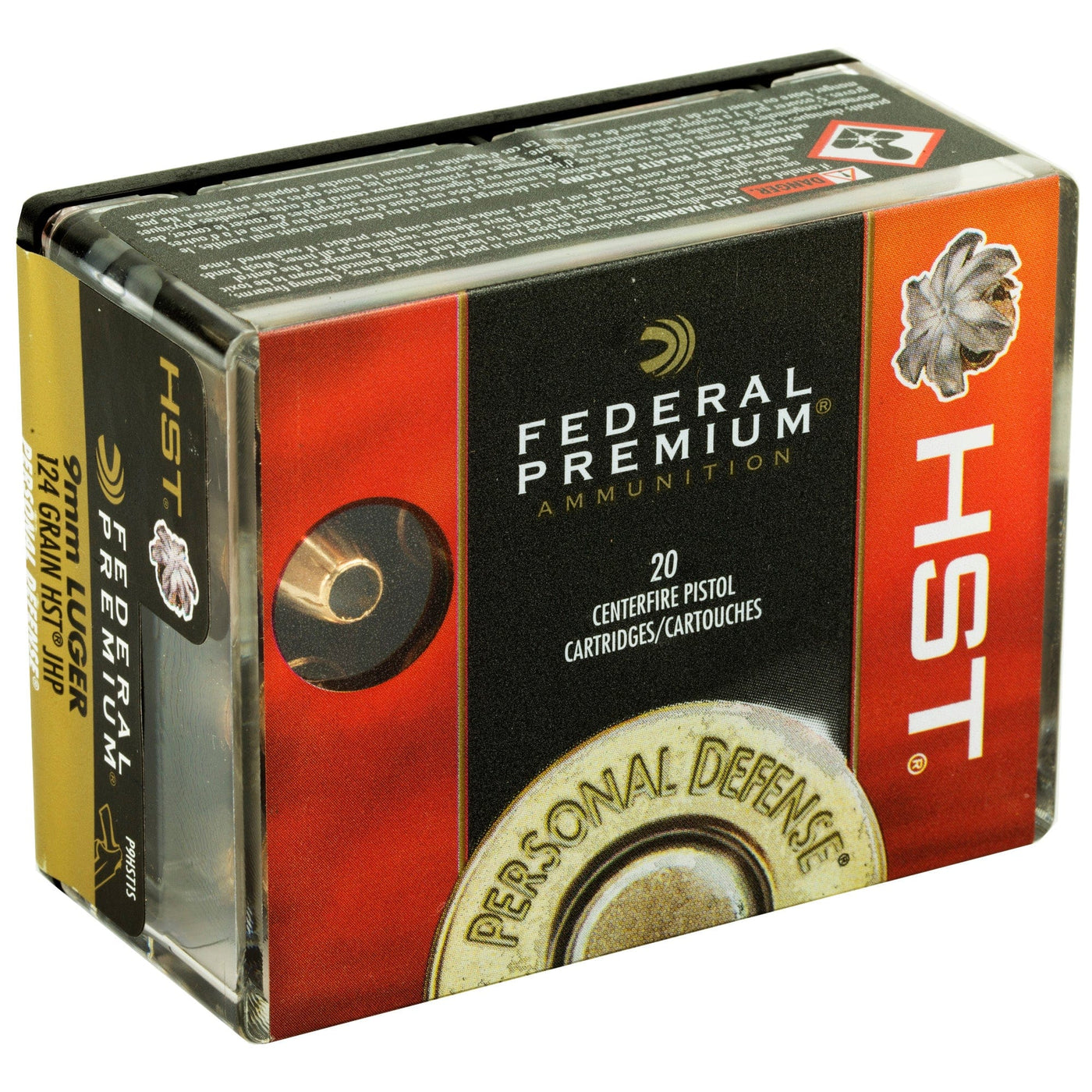 Federal Fed Prm Hst 9mm 124gr Jhp 20/200 Ammunition