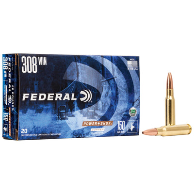 Federal Fed Pwrshk 308win 150gr Cpr 20/200 Ammo