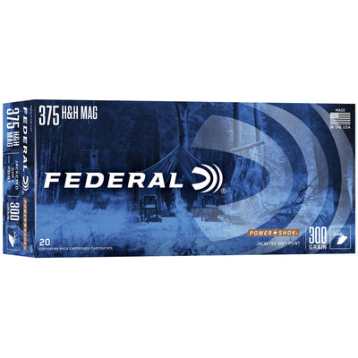 Federal Fed Pwrshk 375h&h 300gr Sp 20/200 Ammunition