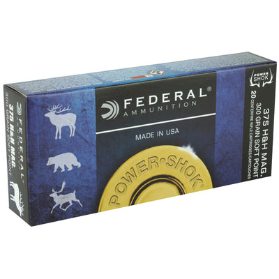 Federal Fed Pwrshk 375h&h 300gr Sp 20/200 Ammunition