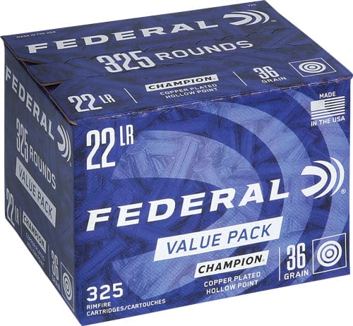 Federal Federal 22 Lr 1260fps 36gr Hp - 325rd 10bx/cs Ammo