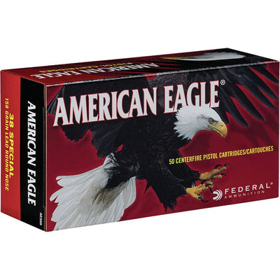 Federal Federal American Eagle Pistol Ammo 38 Spl 158 Gr. Lead Round Nose 50 Rd. Ammo
