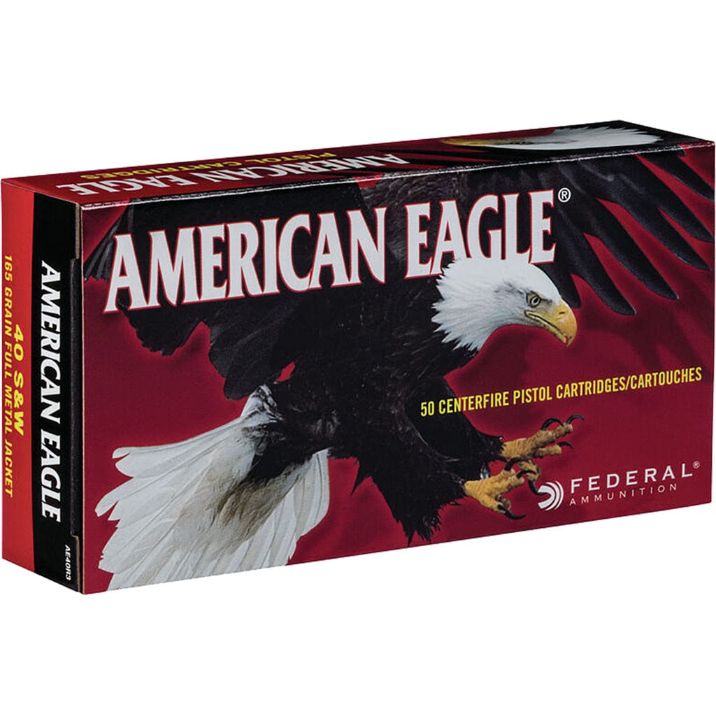 Federal Federal American Eagle Pistol Ammo 40 S&w 165 Gr. Full Metal Jacket 50 Rd. 165 grain Ammo