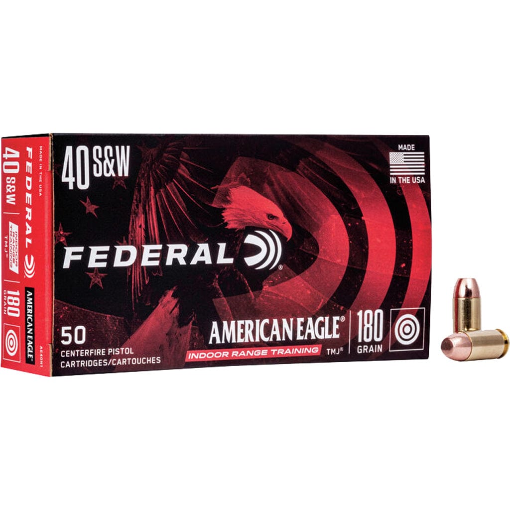 Federal Federal American Eagle Pistol Ammo 40 S&w 180 Gr. Tmj 50 Rd. Ammo