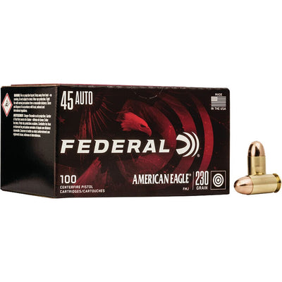 Federal Federal American Eagle Pistol Ammo 45 Acp 230 Gr. Full Metal Jacket 100 Rd. 230 grain Ammo