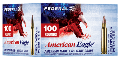 Federal Federal American Eagle Rifle Ammo 223 Rem. 55 Gr. Fmj 100 Rd. Ammo