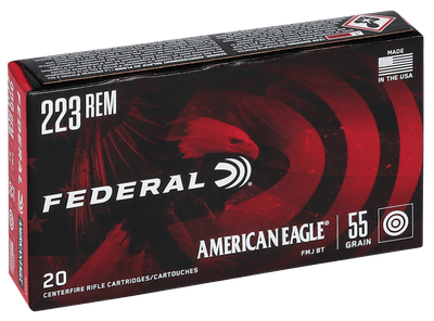 Federal Federal American Eagle Rifle Ammo 223 Rem 55 Gr. Full Metal Jacket Boat Tail 20 Rd. Ammo
