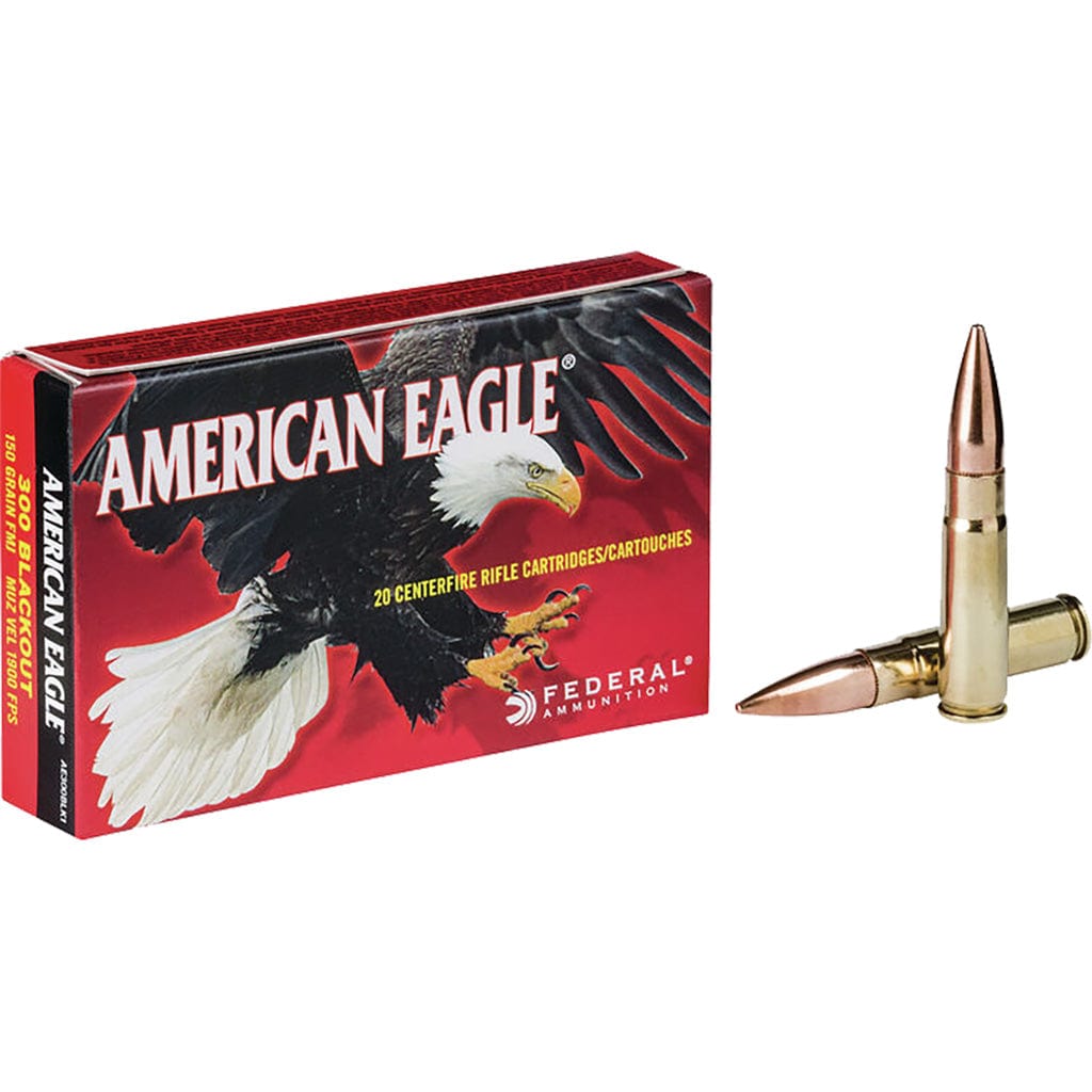 Federal Federal American Eagle Rifle Ammo 300 Blackout 150 Gr. Fmj Boat-tail 20 Rd. Ammo