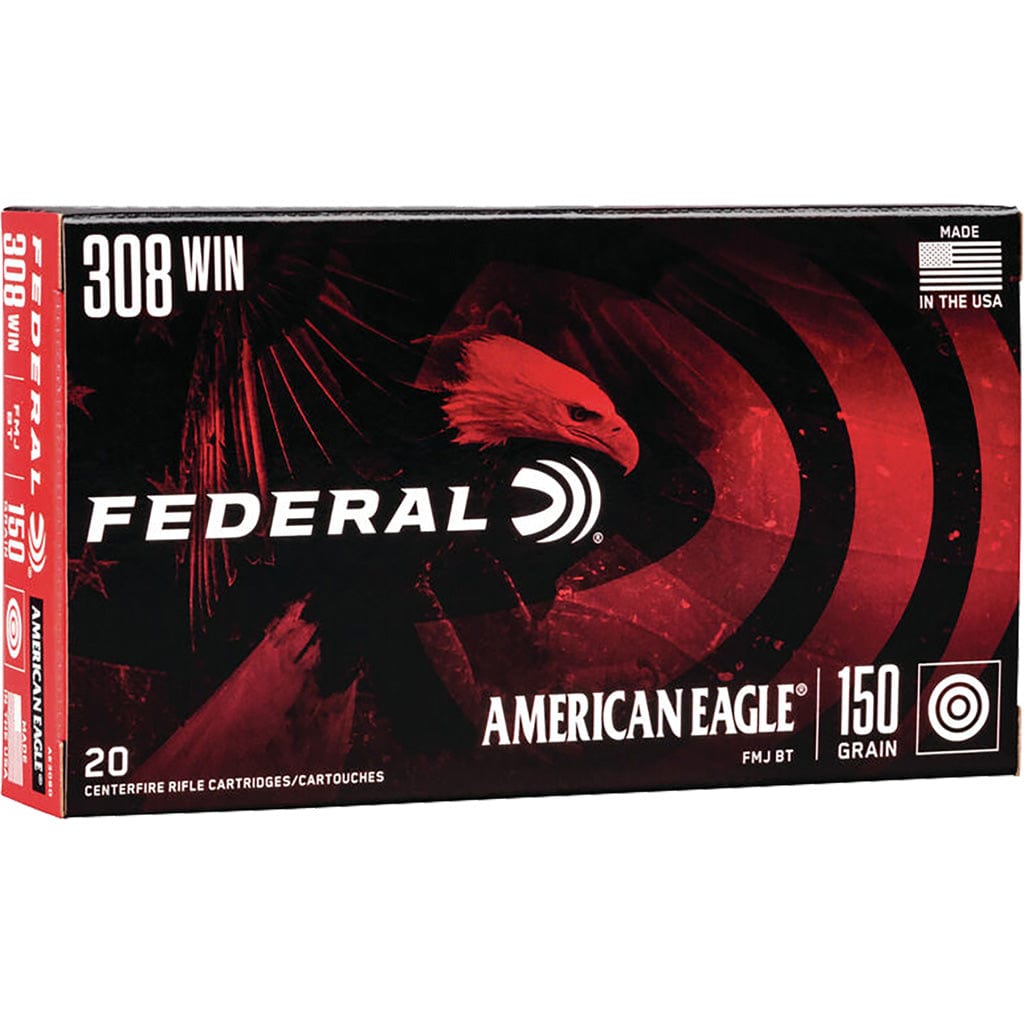 Federal Federal American Eagle Rifle Ammo 308 Win. 150 Gr. Fmj Boat-tail 20 Rd. Ammo