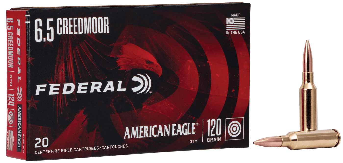 Federal Federal American Eagle Rifle Ammo 6.5 Creedmoor 120 Gr. Open Tip Match 20 Rd. Ammo