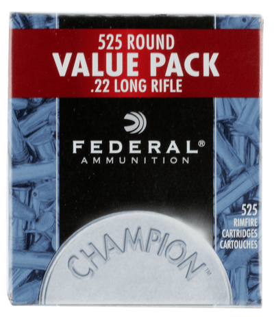 Federal Federal Champion Training Rimfire Ammo 22 Lr 36 Gr. Copper-plated Hollow Point 525 Rd. Ammo