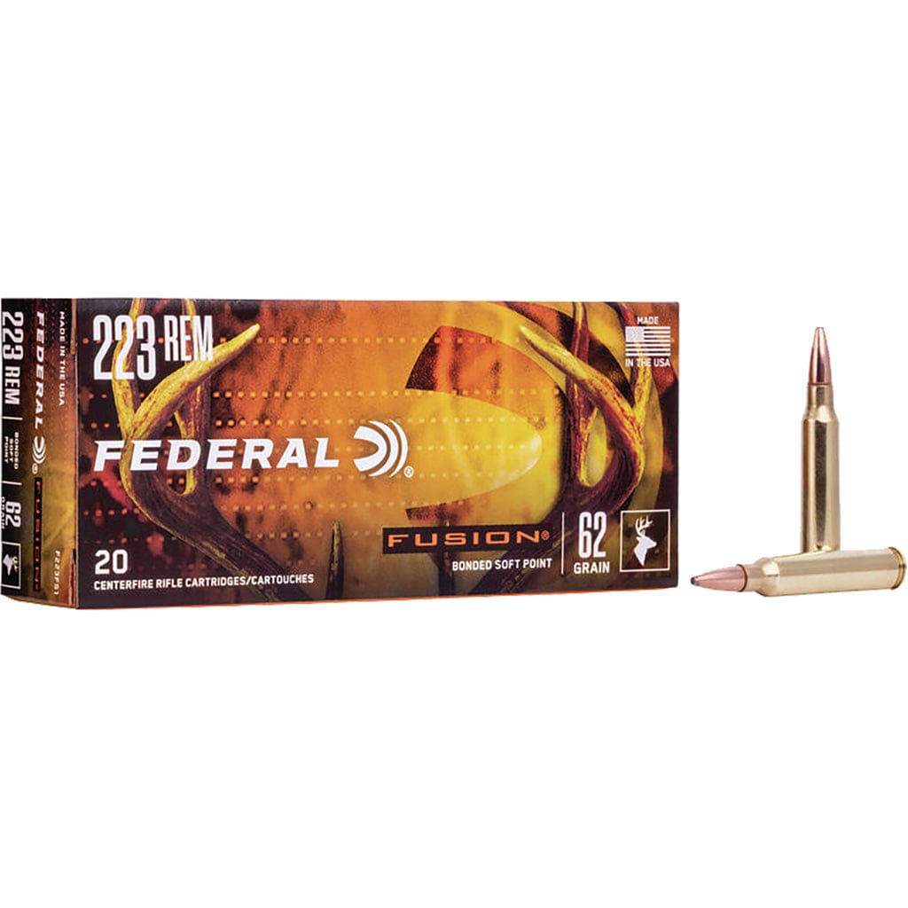 Federal Federal Fusion Rifle Ammo 223 Rem. 62 Gr. Fusion 20 Rd. Ammo