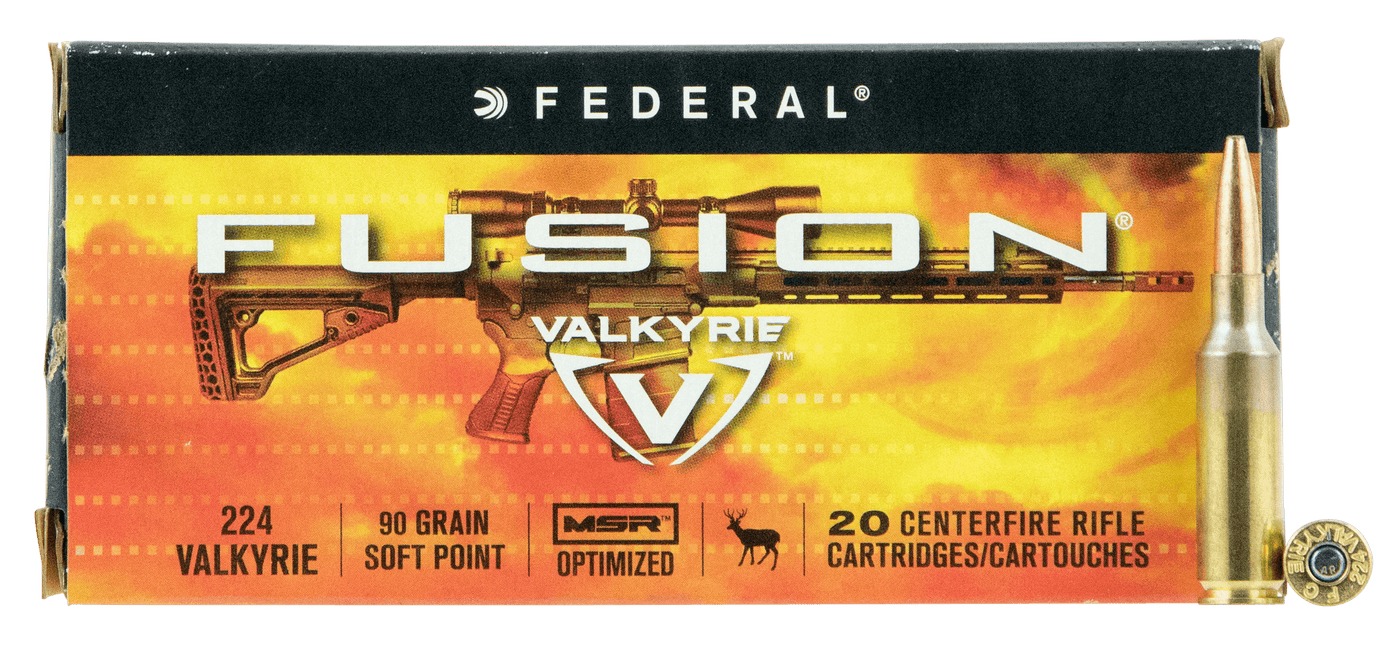 Federal Federal Fusion Rifle Ammo 224 Valkyrie 90 Gr. Fusion 20 Rd. Ammo