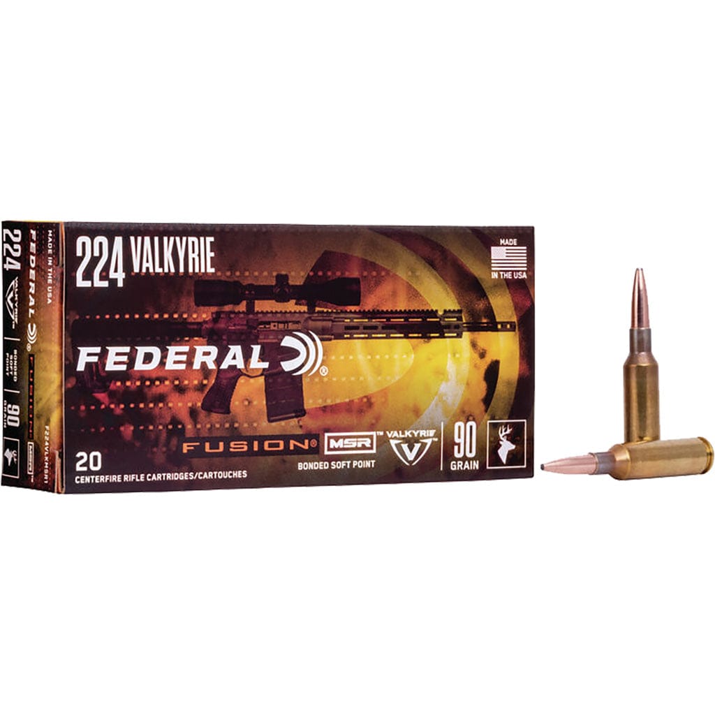 Federal Federal Fusion Rifle Ammo 224 Valkyrie 90 Gr. Fusion 20 Rd. Ammo