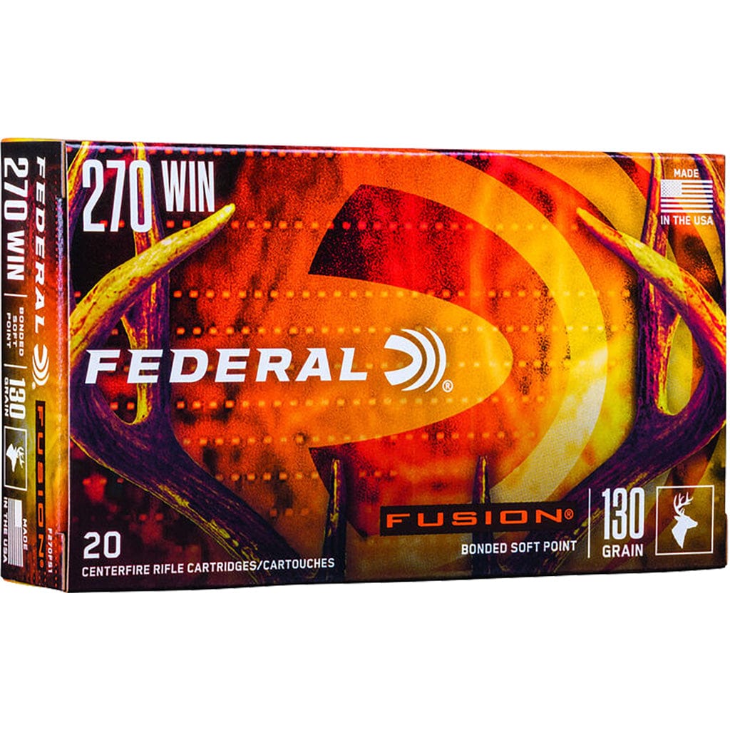 Federal Federal Fusion Rifle Ammo 270 Win 130 Gr. Fusion Soft Point 20 Rd. Ammo
