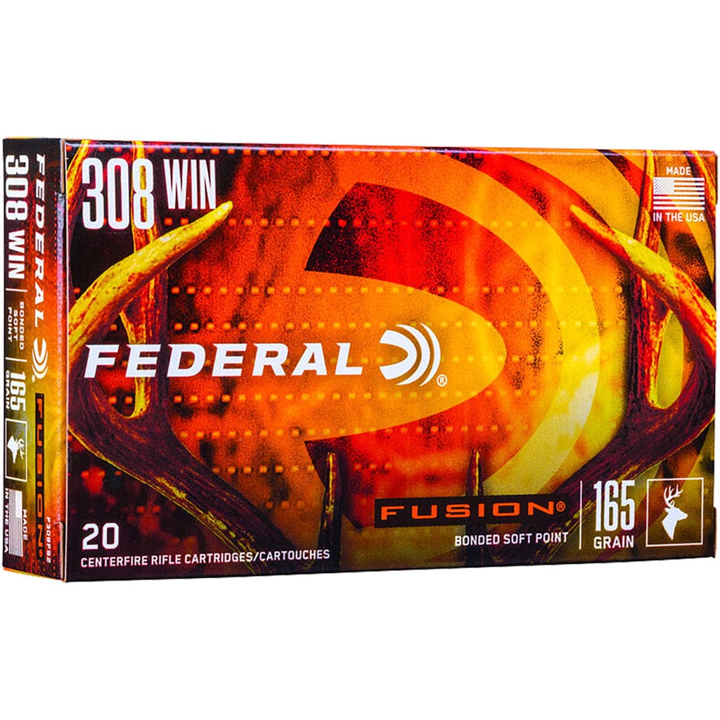 Federal Federal Fusion Rifle Ammo 308 Win 165 Gr. Fusion Soft Point 20 Rd. Ammo