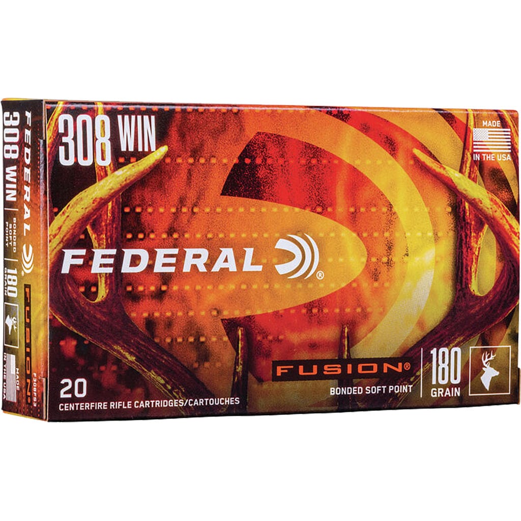 Federal Federal Fusion Rifle Ammo 308 Win 180 Gr. Fusion Soft Point 20 Rd. Ammo