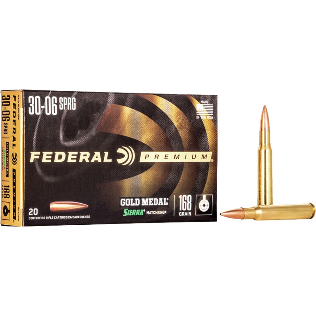 Federal Federal Gold Medal Rifle Ammo 30-06 Sprg. 168 Gr. Sierra Matchking Bthp 20 Rd. Ammo