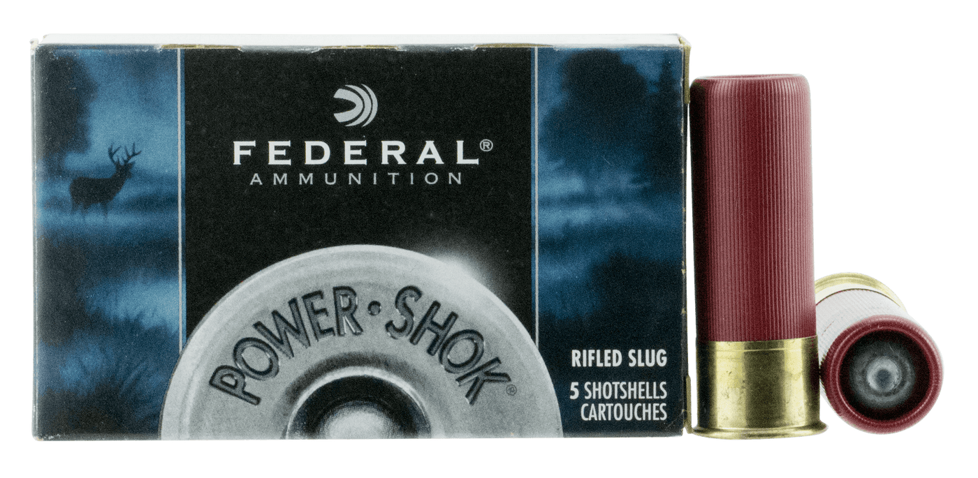 Federal Federal Power-shok Shotgun Ammo 12 Ga. 2.75 In. 1 1/4 Oz. Hp Rifled Slug 5 Rd. Ammo