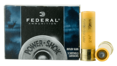 Federal Federal Power-shok Shotgun Ammo 20 Ga. 2.75 In. 3/4 Oz. Hp Rifled Slug 5 Rd. Ammo
