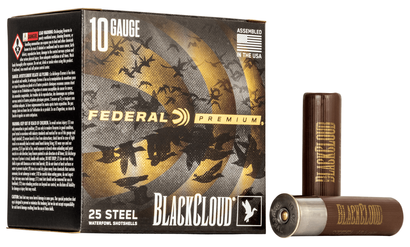 Federal Federal Premium Black Cloud Waterfowl Shotgun Ammo 10 Ga. 3.5 In. 1 5/8 Oz. Bb Shot 25 Rd. Ammo