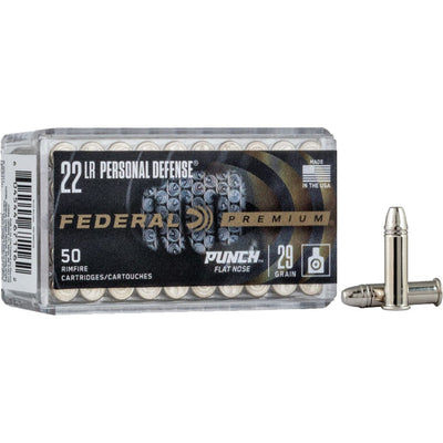 Federal Federal Premium Personal Defense Rimfire Ammo 22 Lr. 29 Gr. Fn 50 Rd. Ammo