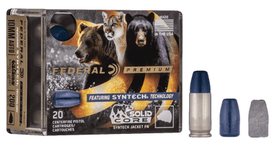 Federal Federal Premium Pistol Ammo 9mm 147 Gr. Solid Core Synthetic Fn 20 Rd. Ammo