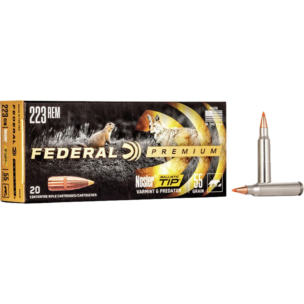Federal Federal Premium Rifle Ammo 223 Rem. 55 Gr. Nosler Ballistic Tip 20 Rd. Ammo