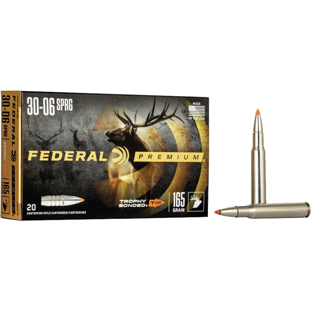 Federal Federal Premium Rifle Ammo 30-06 Sprg. 165 Gr. Trophy Bonded Tip 20 Rd. Ammo