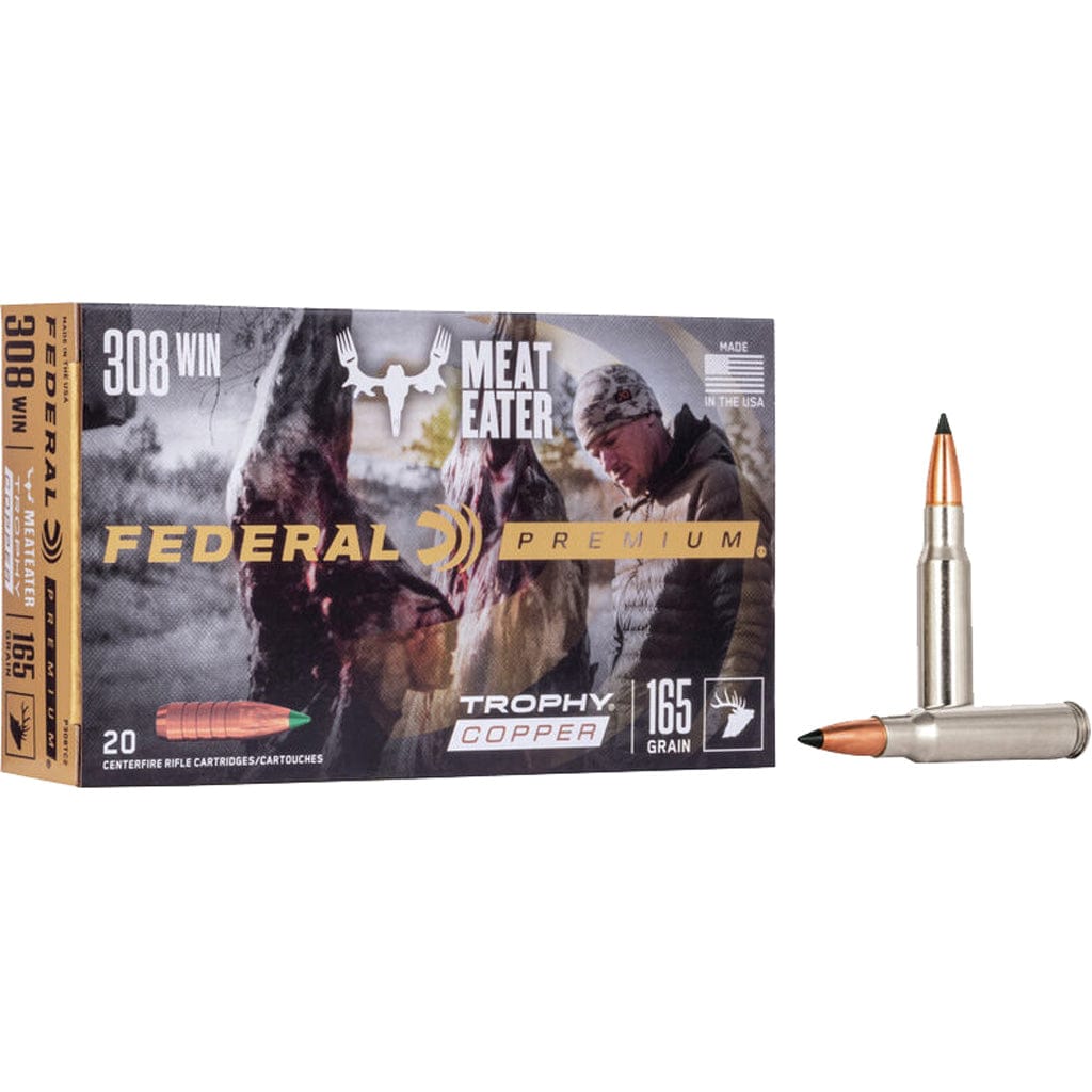 Federal Federal Premium Rifle Ammo 308 Win. 165 Gr. Trophy Copper 20 Rd. Ammunition