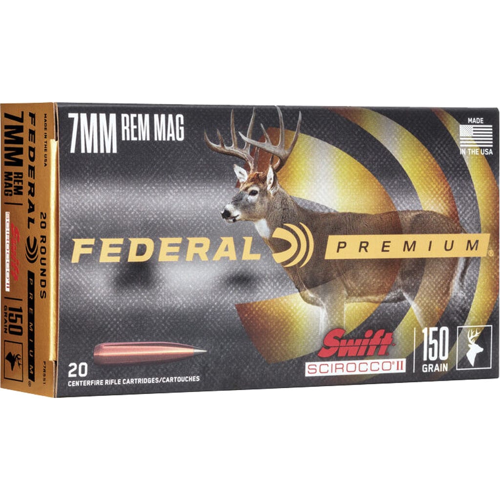 Federal Federal Premium Rifle Ammo 7mm Rem. Mag. 150 Gr. Swift Scirocco 20 Rd. Ammo