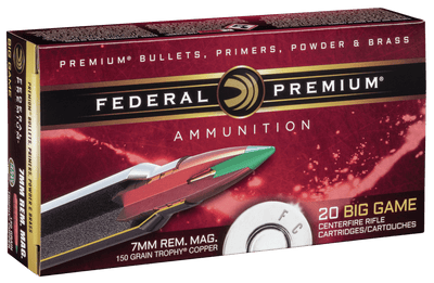 Federal Federal Premium Rifle Ammo 7mm Rem. Mag. 150 Gr. Trophy Copper 20 Rd. Ammo