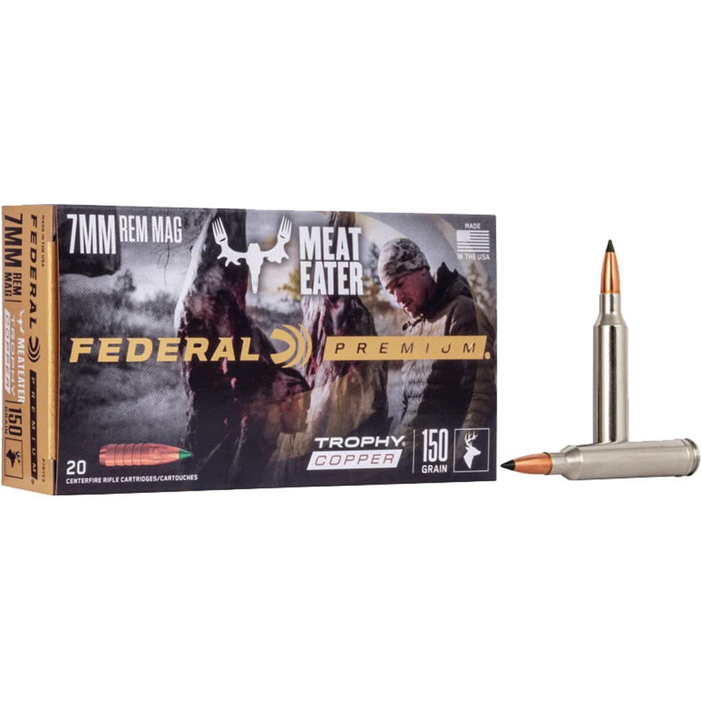 Federal Premium Rifle Ammo 7mm Rem. Mag. 150 Gr. Trophy Copper 20 Rd.