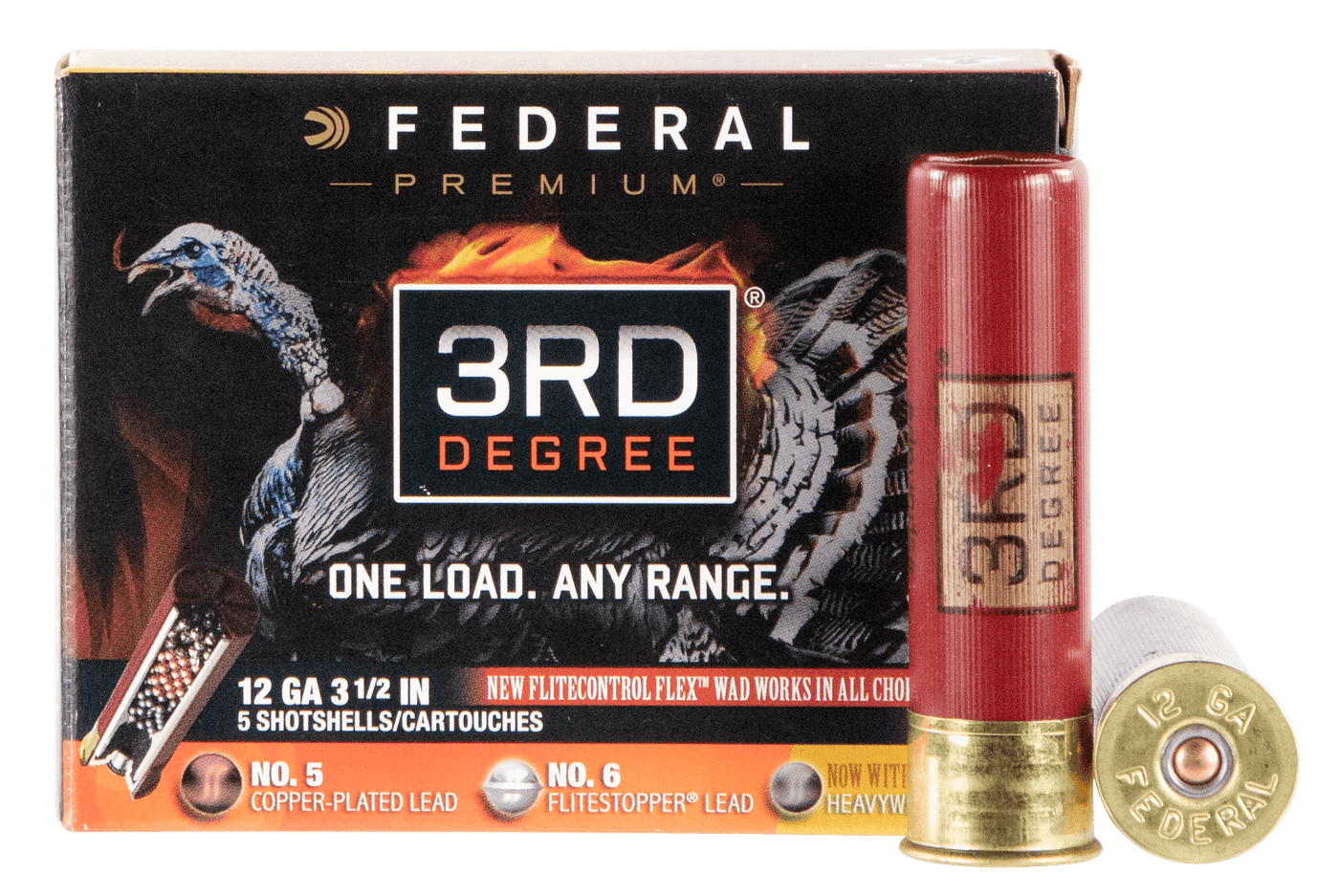 Federal Federal Premium Turkey Third Degree Shotgun Ammo 12 Ga. 3.5 In. 2 Oz. 5,6,7 Shot 5 Rd. Ammo