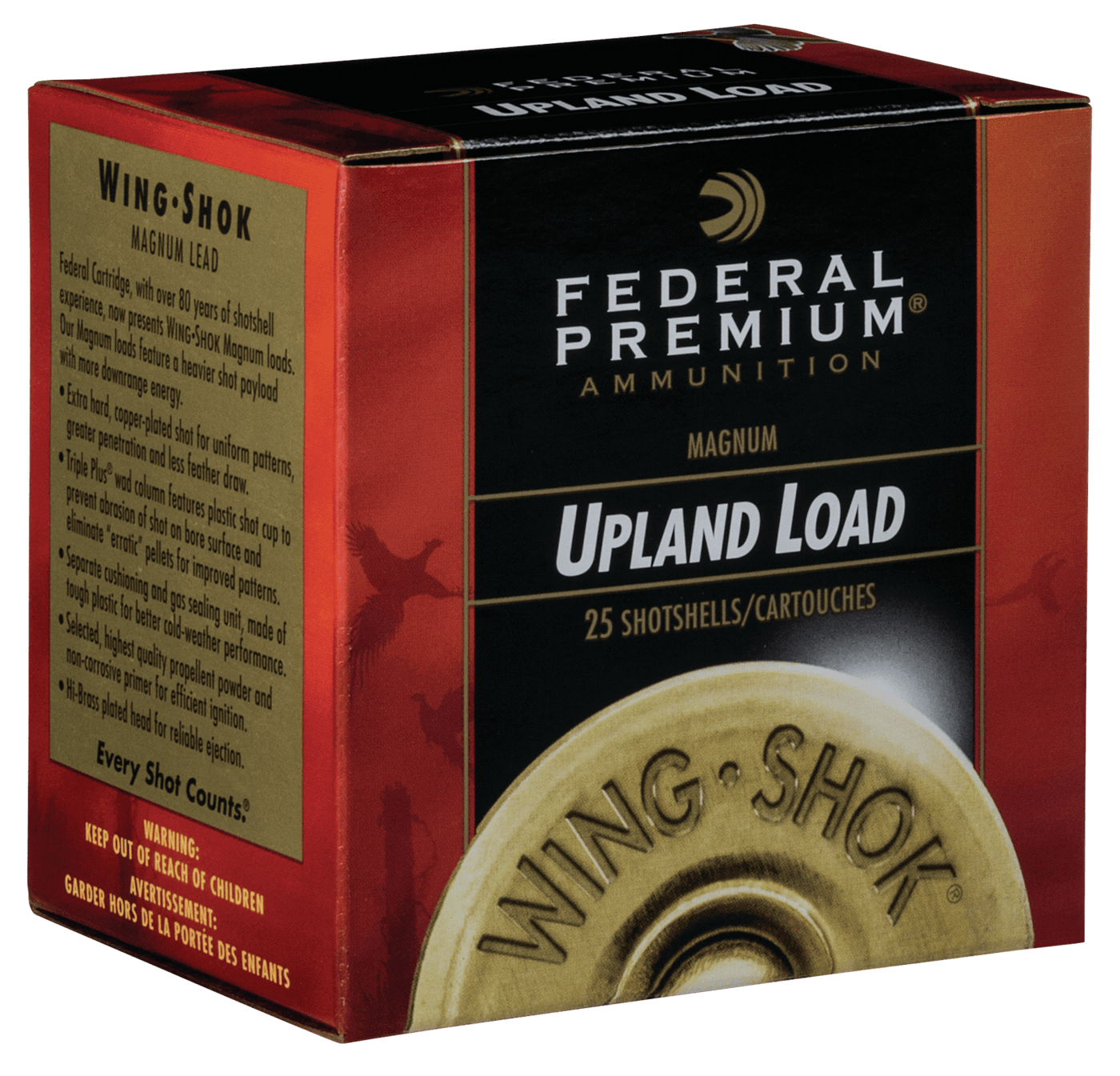 Federal Federal Premium Upland, Fed P1385     Wngshk     12 Hv  13/8         25/10 Ammo