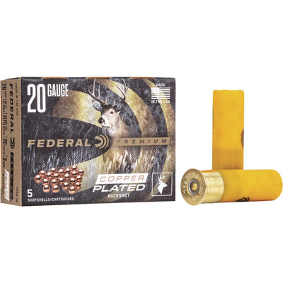 Federal Federal Premium Vital Shok Shotgun Ammo 20 Ga. 2.75 In. 20 Pellets 3 Buck 5 Rd. Ammo