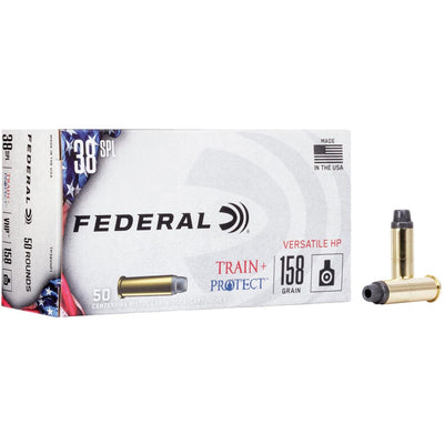 Federal Federal Train + Protect Pistol Ammo 38 Spcl. 158 Gr. Vhp 50 Rd. 158 grain / 38spl Ammo