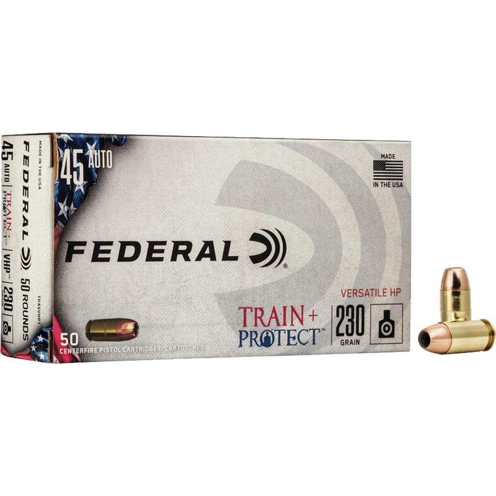 Federal Federal Train + Protect Pistol Ammo 45 Acp 230 Gr. Vhp 50 Rd. 230 grain / 45acp Ammo