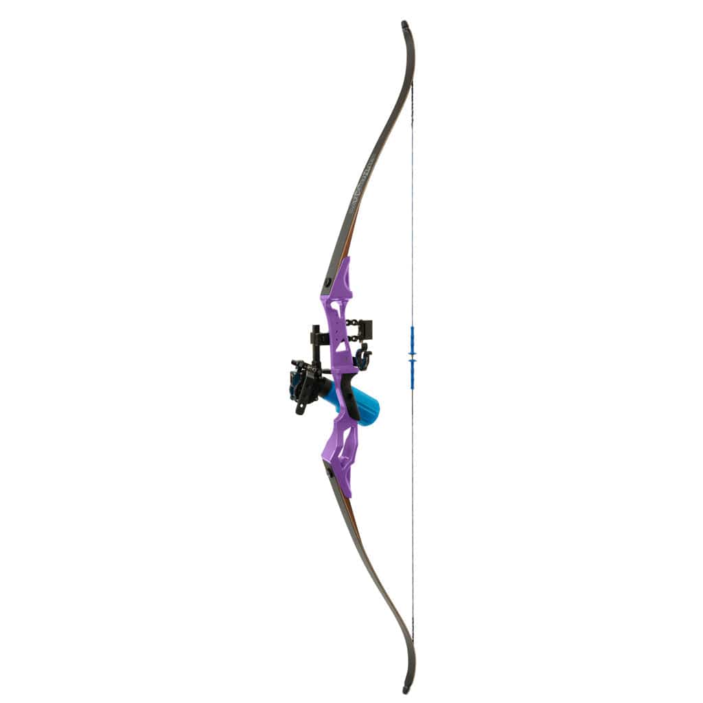 Fin-finder Fin Finder Bank Runner Bowfishing Recurve Package W/winch Pro Bowfishing Reel Purple 35 Lbs. Rh Bowfishing