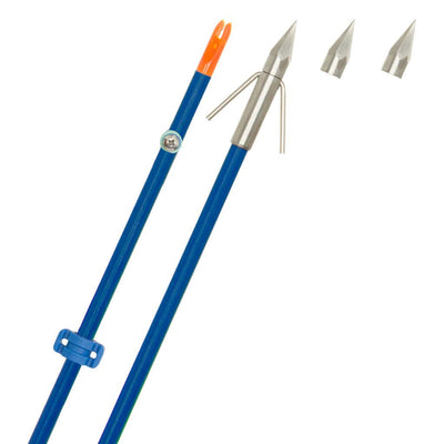 Fin-finder Fin Finder Raider Pro Bowfishing Arrow Blue W/ Bighead Point Bowfishing