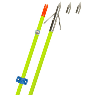 Fin-finder Fin Finder Raider Pro Bowfishing Arrow Flo Green W/ Riptide Point Bowfishing